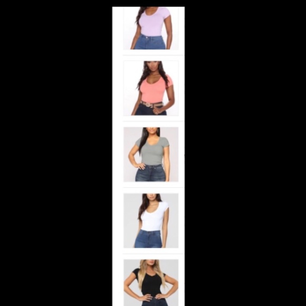 Basic Solid Color T-Shirt Bundle 5 Tshirts - image 1